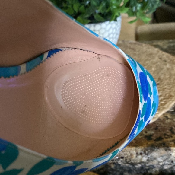 Kate slingback pumps in blueberry floral fabric with bow detail by J Crew - Picture 7 of 9